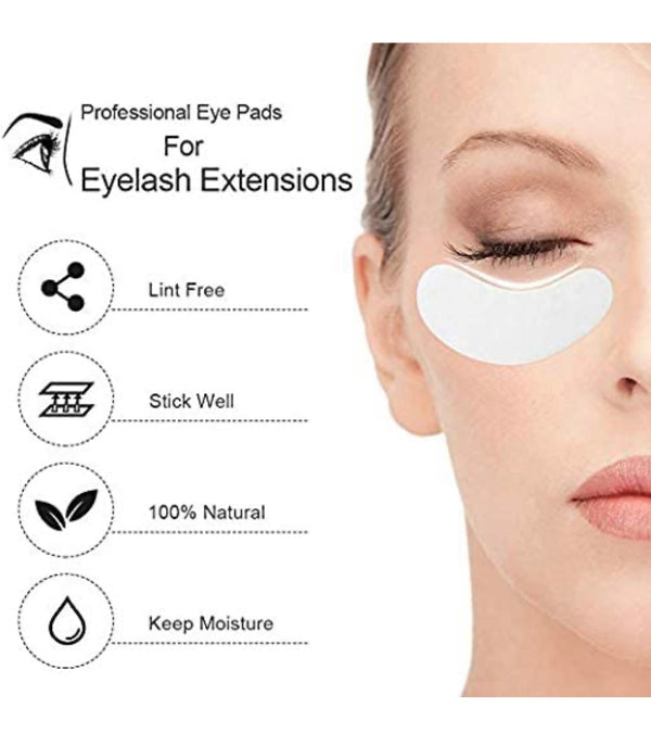 50 Pairs Under Eye Gel Pads Hydrogel Eye Patches for Eyelash Extension -100% Natural Lint Free DIY Lashes Extension Supplies(Pink)